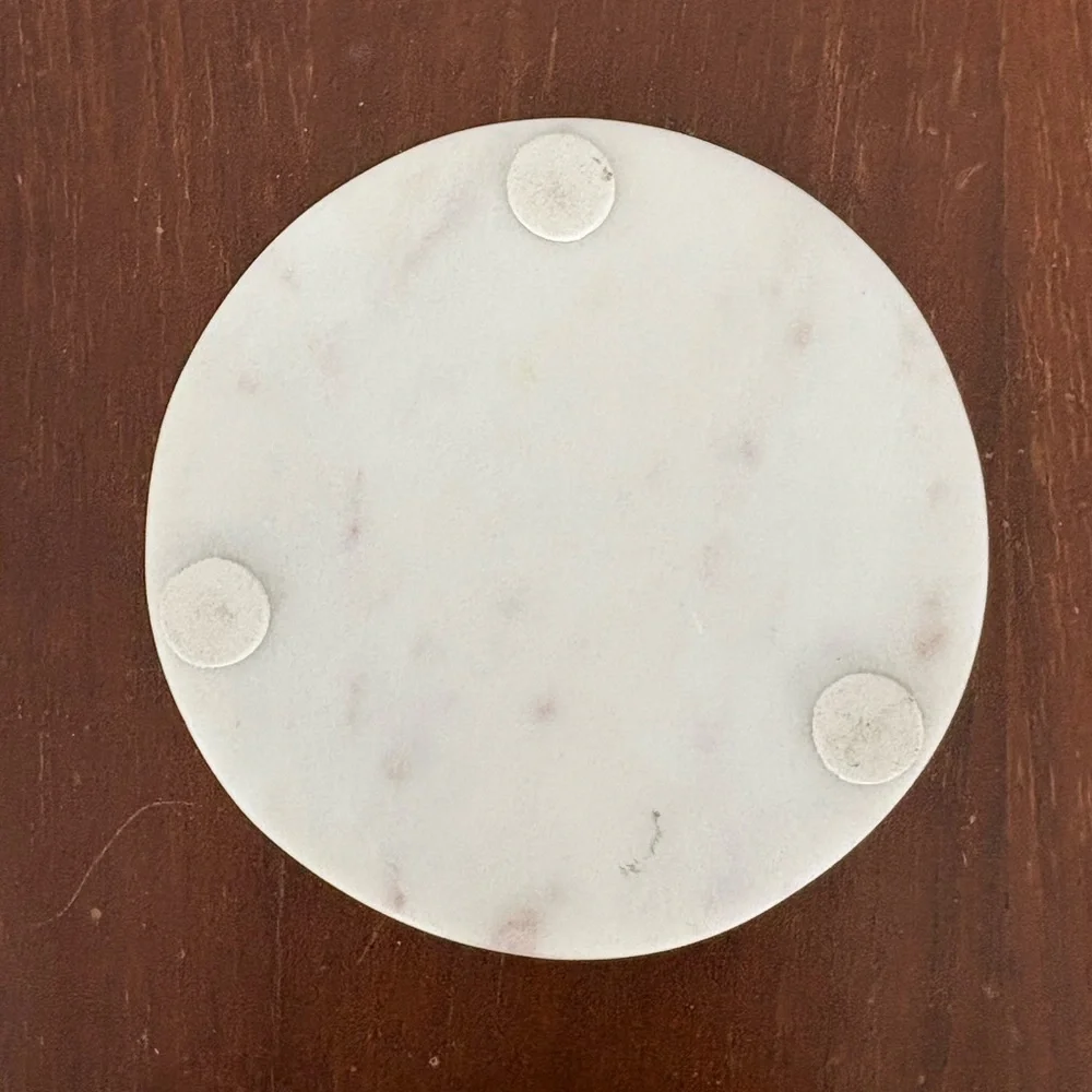 Set of 4 coasters with gold shamrocks